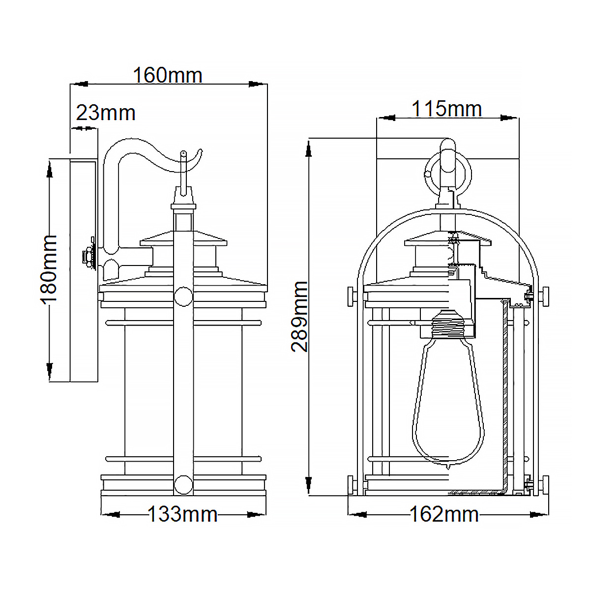 Booker 28cm Alumiini ulkovalo valmistajalta Elstead Lighting - Booker &auml;r en stilfull och robust fasadlampa med en design inspirerad av klassiska marina lanternor.
