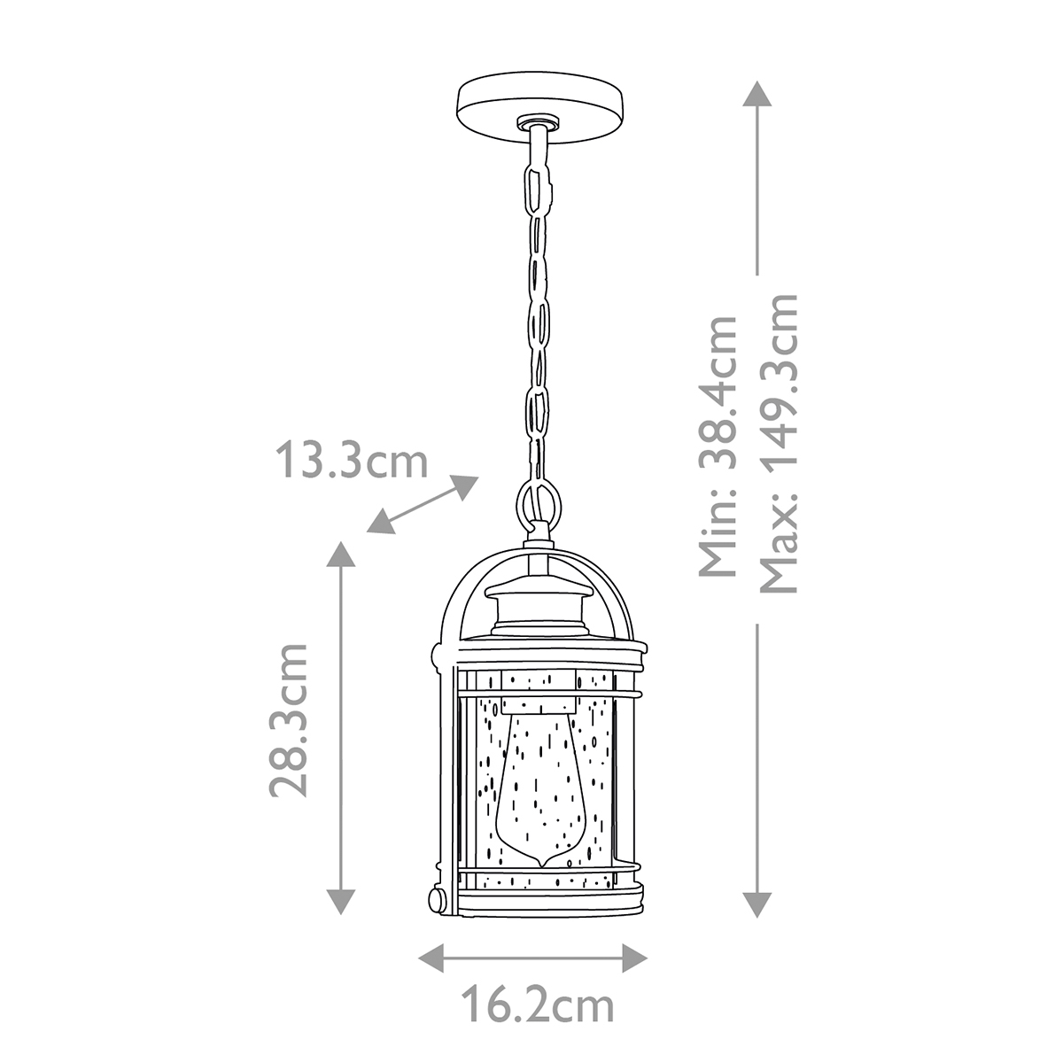 Booker 28cm Alumiini valmistajalta Elstead Lighting - Booker &auml;r en stilfull och robust takpendel med en design inspirerad av klassiska marina lanternor.