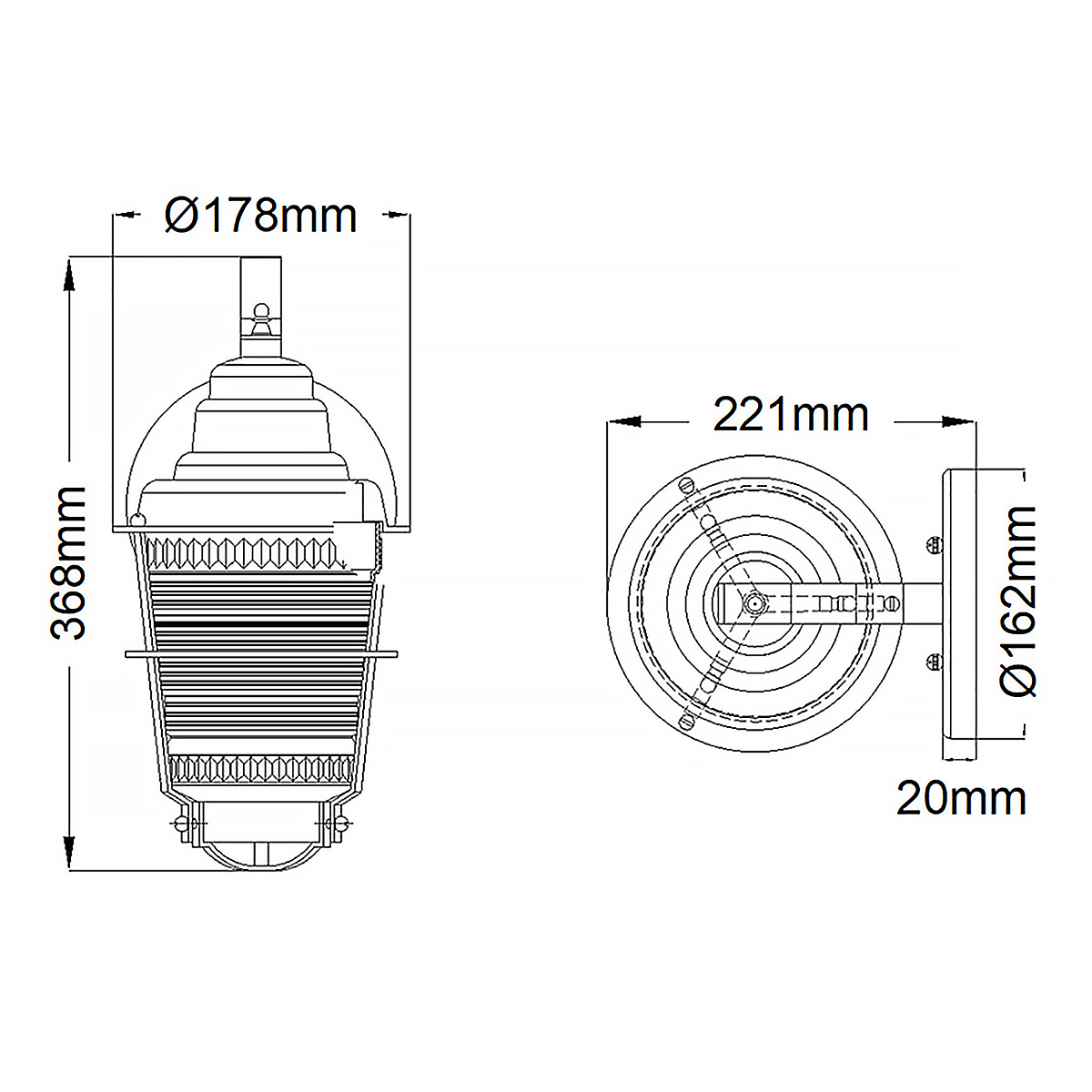 Chance Harbor 37cm Sinkki ulkovalo valmistajalta Elstead Lighting - Chance Harbor &auml;r en klassisk och robust fasadlampa med en design inspirerad av maritim stil.