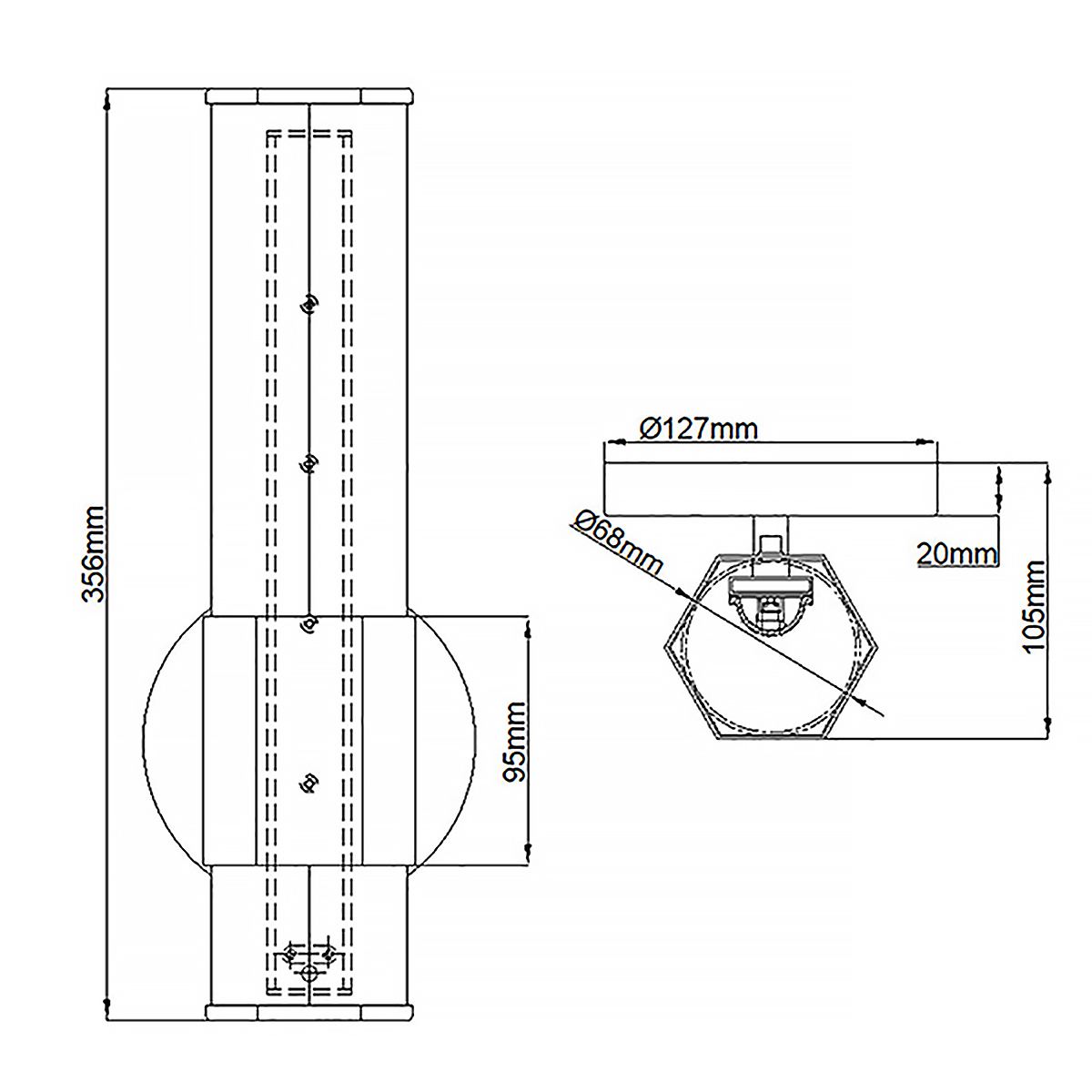 Facet 35cm Musta kylpyhuoneen valaisin valmistajalta Elstead Lighting - Facet on moderni ja tyylikäs kylpyhuonevalaisin, jossa yhdistyvät toiminnallisuus ja estetiikka.