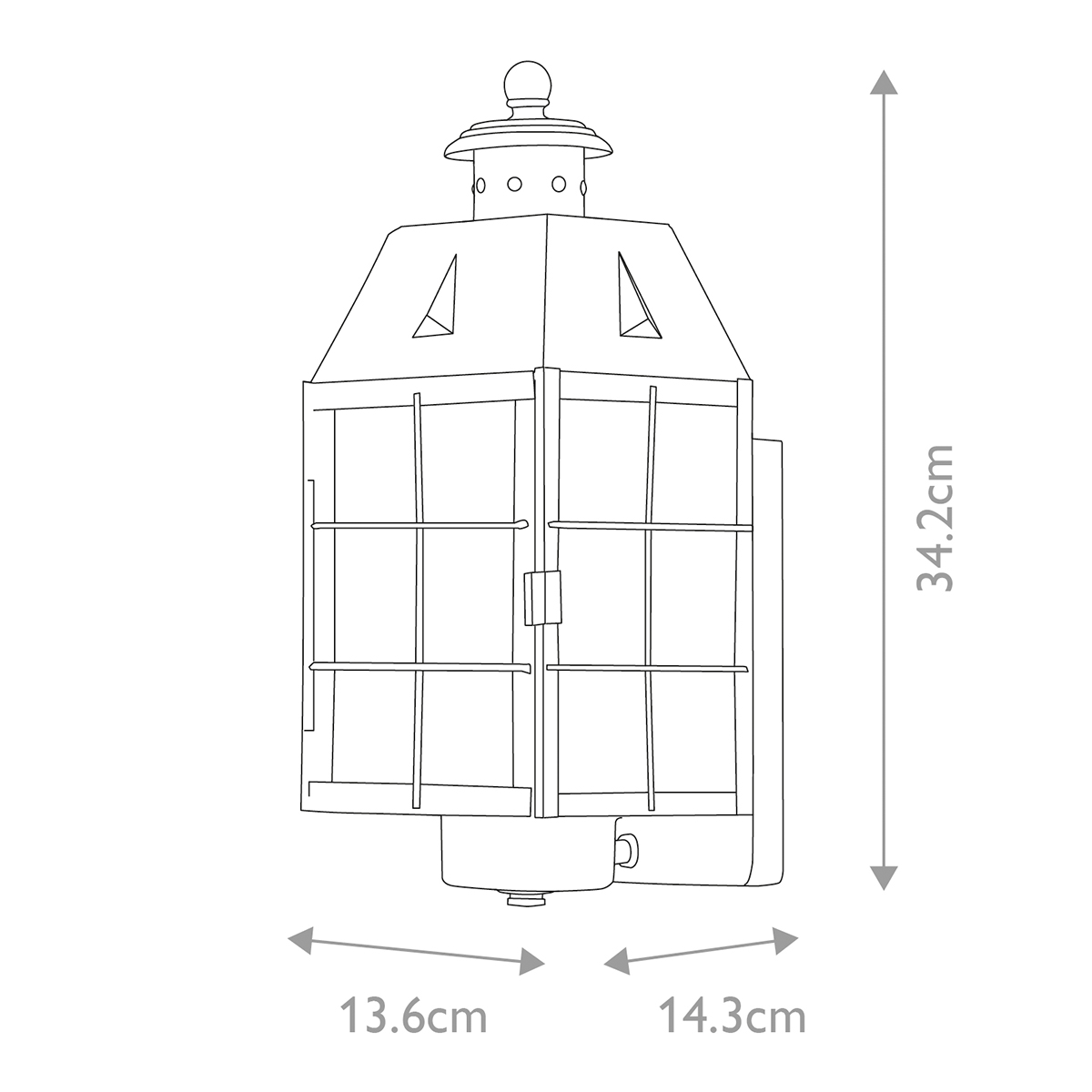 Nantucket 34cm Antiikki messinki ulkovalo valmistajalta Elstead Lighting - IP44-luokituksensa ansiosta Nantucket on suojattu säältä ja tuulelta, joten se sopii täydellisesti sisäänkäyntien, terassien ja puutarhaympäristöjen valaisemiseen.