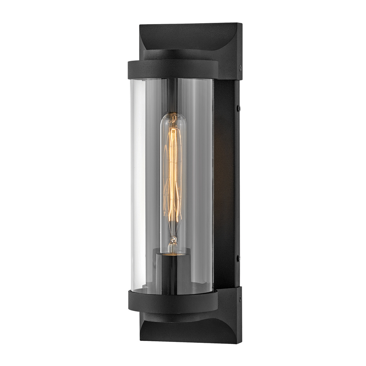 Pearson Musta ulkovalo valmistajalta Elstead Lighting - Tillverkad av aluminium, m&auml;ssing och glas, erbjuder den en robust och h&ouml;gkvalitativ konstruktion med en vacker texturerad svart finish.