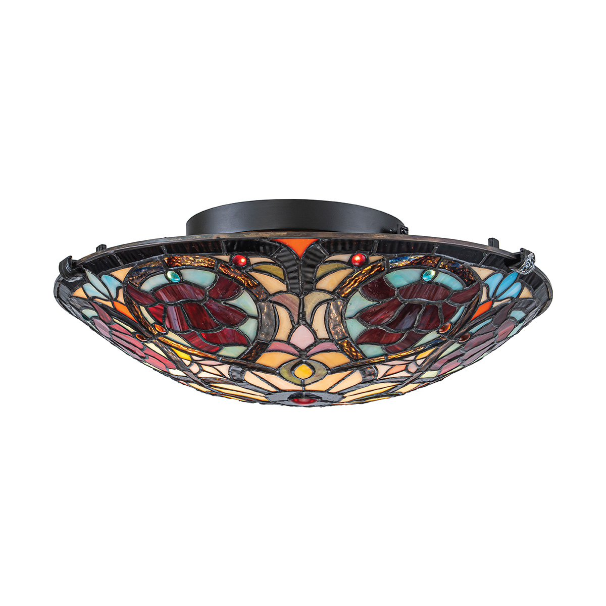 Larissa Ø42 Monivärinen valmistajalta Elstead Lighting - Se on valmistettu teräksestä ja siinä on elegantti vintage-pronssiviimeistely.