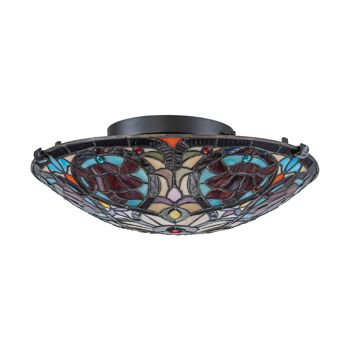 Larissa Ø42 Monivärinen valmistajalta Elstead Lighting - Se on valmistettu teräksestä ja siinä on elegantti vintage-pronssiviimeistely.