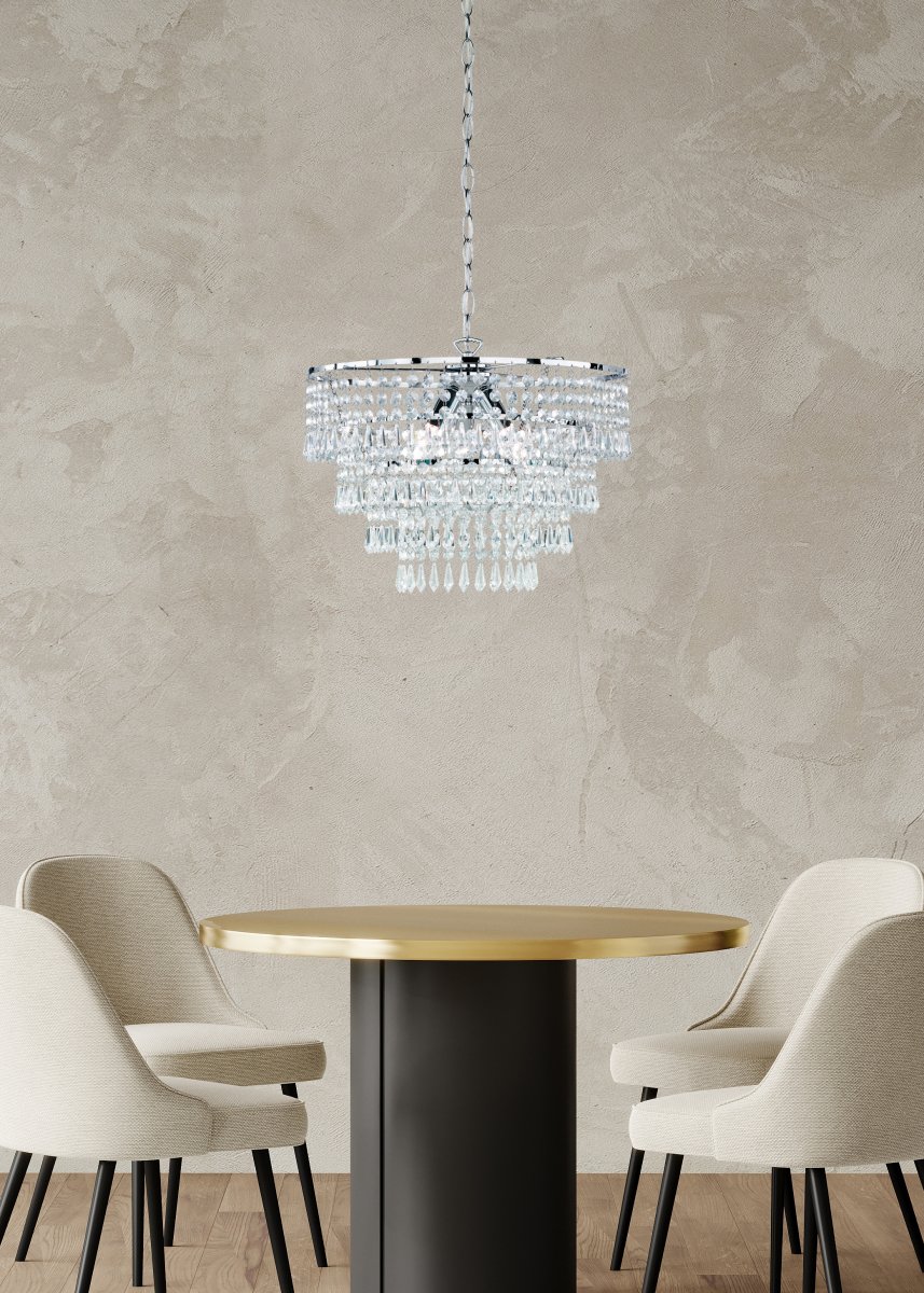 Orient Ø42 Kromi kattovalaisin valmistajalta Trio Lighting - Sen halkaisija on 43 cm ja tyylik&auml;s muotoilu, joten se luo pysyv&auml;n vaikutelman miss&auml; tahansa.