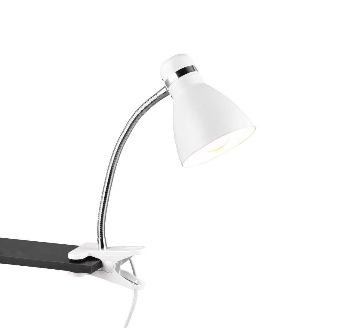 Harvey Valkoinen nipistinvalaisin valmistajalta Trio Lighting - Mattavalkoinen valaisin on helppo yhdistää erilaisiin sisustus- ja värikonsepteihin ja sulautuu hyvin sisustukseen.