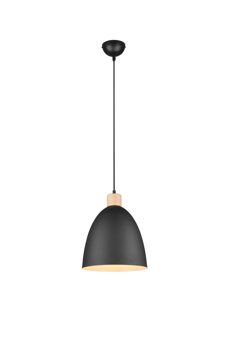 Jagger Ø25 Musta kattovalaisin valmistajalta Trio Lighting - Jagger kattoriipus yhdistää puun&auml; ja metallia tyylikkäässä materiaalisekoituksessa, joka vangitsee katseen ja luo jännittävän kontrastin.