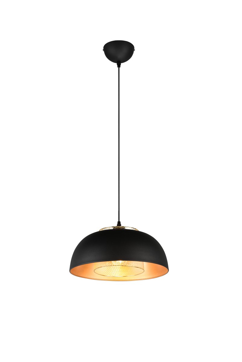 Punch Ø35 Musta kattovalaisin valmistajalta Trio Lighting - Valaisimen tyylikäs muoto ja mattamustan ja kullan väriyhdistelmä lisäävät r&aring; ja tyylikäs teollisuustunnelma, joka nostaa sisustuksen omaan neljään seinään.