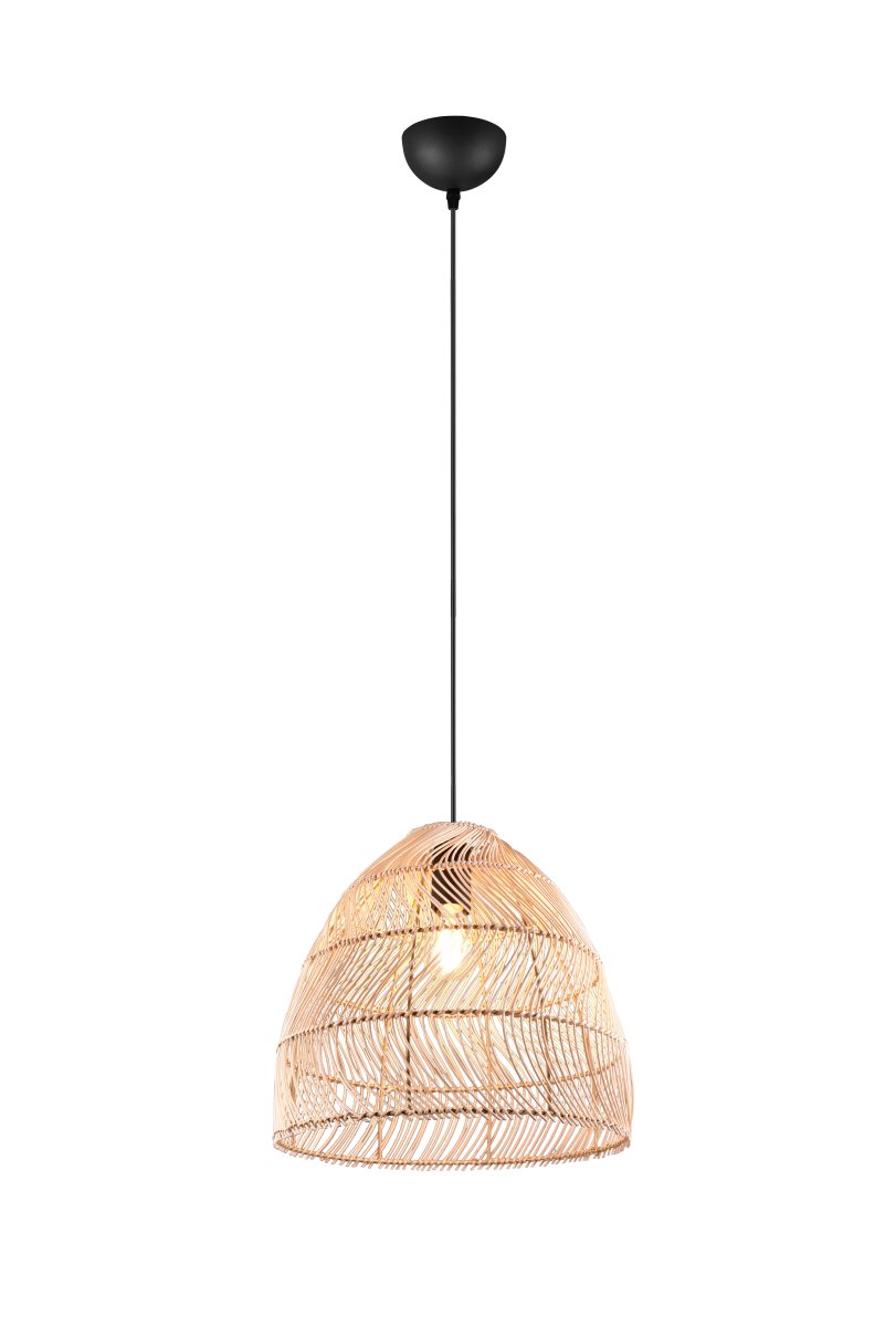 Rike Ø35 Luonto kattovalaisin valmistajalta Trio Lighting - Trendikäs rottinkivarjostin luo kutsuvan ja ilmavan tunnelman ja lisää samalla koristeellisia ja kirkkaita aksentteja kotiisi.