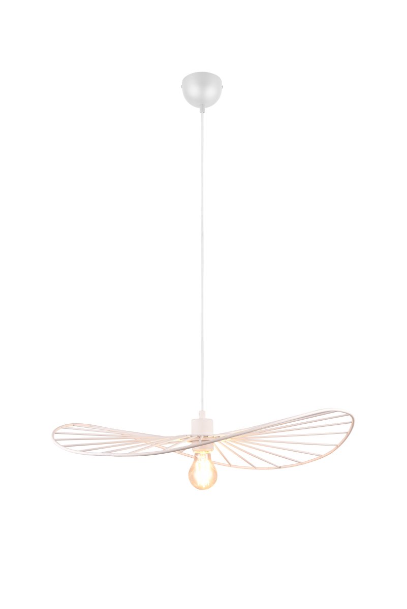 Chapeau Ø60 Valkoinen kattovalaisin valmistajalta Trio Lighting - Sen koristeellinen metallikotelo tekee siitä täydellisen täydennyksen olohuoneisiin ja ruokailutiloihin, joissa se lisää ainutlaatuista keveyden tunnetta kauniin valon ja varjon välisen leikin kautta.