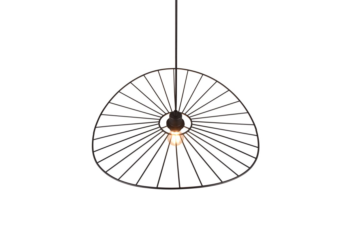 Chapeau Ø60 Musta kattovalaisin valmistajalta Trio Lighting - Sen koristeellinen metallikotelo tekee siitä täydellisen täydennyksen olohuoneisiin ja ruokailutiloihin, joissa se lisää ainutlaatuista keveyden tunnetta kauniin valon ja varjon välisen leikin kautta.