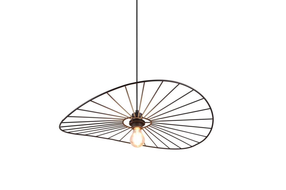 Chapeau Ø60 Musta kattovalaisin valmistajalta Trio Lighting - Sen koristeellinen metallikotelo tekee siitä täydellisen täydennyksen olohuoneisiin ja ruokailutiloihin, joissa se lisää ainutlaatuista keveyden tunnetta kauniin valon ja varjon välisen leikin kautta.