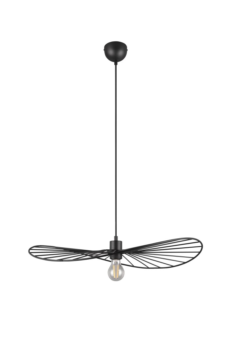 Chapeau Ø60 Musta kattovalaisin valmistajalta Trio Lighting - Sen koristeellinen metallikotelo tekee siitä täydellisen täydennyksen olohuoneisiin ja ruokailutiloihin, joissa se lisää ainutlaatuista keveyden tunnetta kauniin valon ja varjon välisen leikin kautta.
