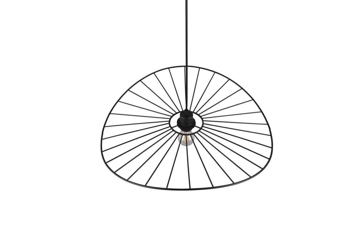 Chapeau Ø60 Musta kattovalaisin valmistajalta Trio Lighting - Sen koristeellinen metallikotelo tekee siitä täydellisen täydennyksen olohuoneisiin ja ruokailutiloihin, joissa se lisää ainutlaatuista keveyden tunnetta kauniin valon ja varjon välisen leikin kautta.
