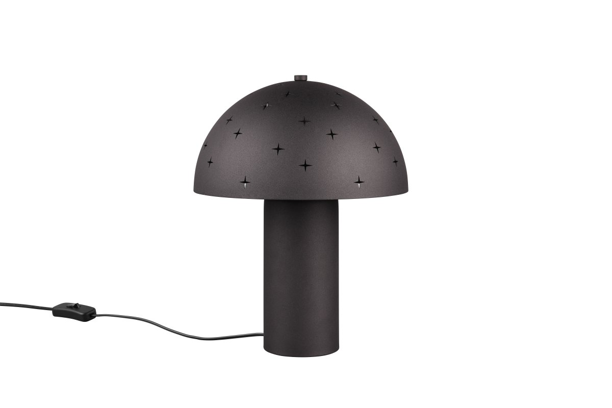 Seta 32cm Musta pöytävalaisin valmistajalta Trio Lighting - Kun lamppu palaa, he muistavat &ouml;ljyn; metallisein&auml;kkeen leikkaukset kimaltelevista t&auml;hdist&auml; ja luovat erityisen ja kodikkaan tunnelman.