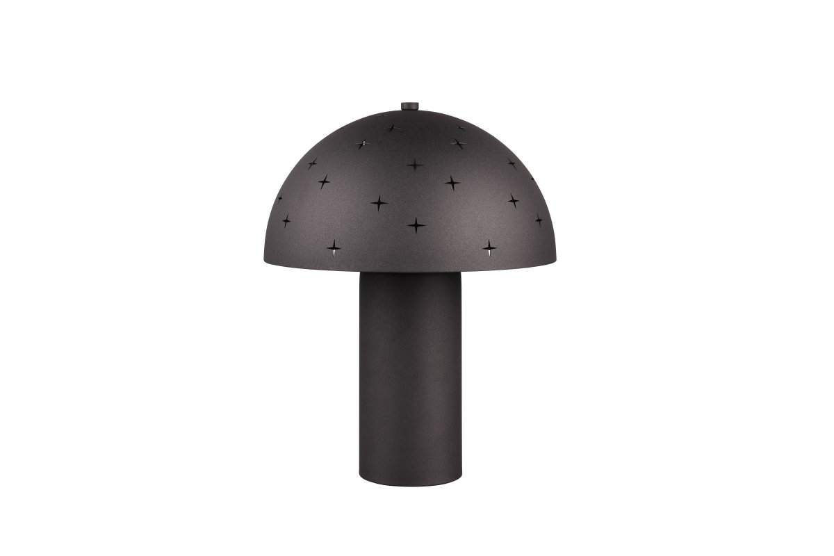 Seta 32cm Musta pöytävalaisin valmistajalta Trio Lighting - Kun lamppu palaa, he muistavat &ouml;ljyn; metallisein&auml;kkeen leikkaukset kimaltelevista t&auml;hdist&auml; ja luovat erityisen ja kodikkaan tunnelman.