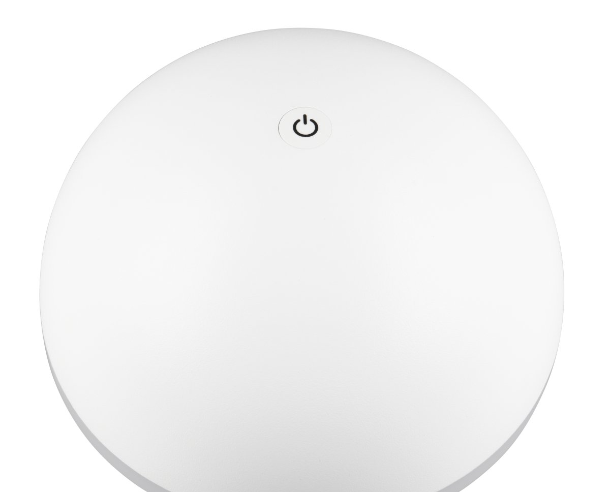 Fungo 30cm Valkoinen Siirrettävä valmistajalta Trio Lighting - Himmennettävyyden ja säädettävän valon värin kosketustoiminnon sekä erillisen latausaseman ansiosta se on joustava valonlähde sisä- ja ulkokäyttöön.