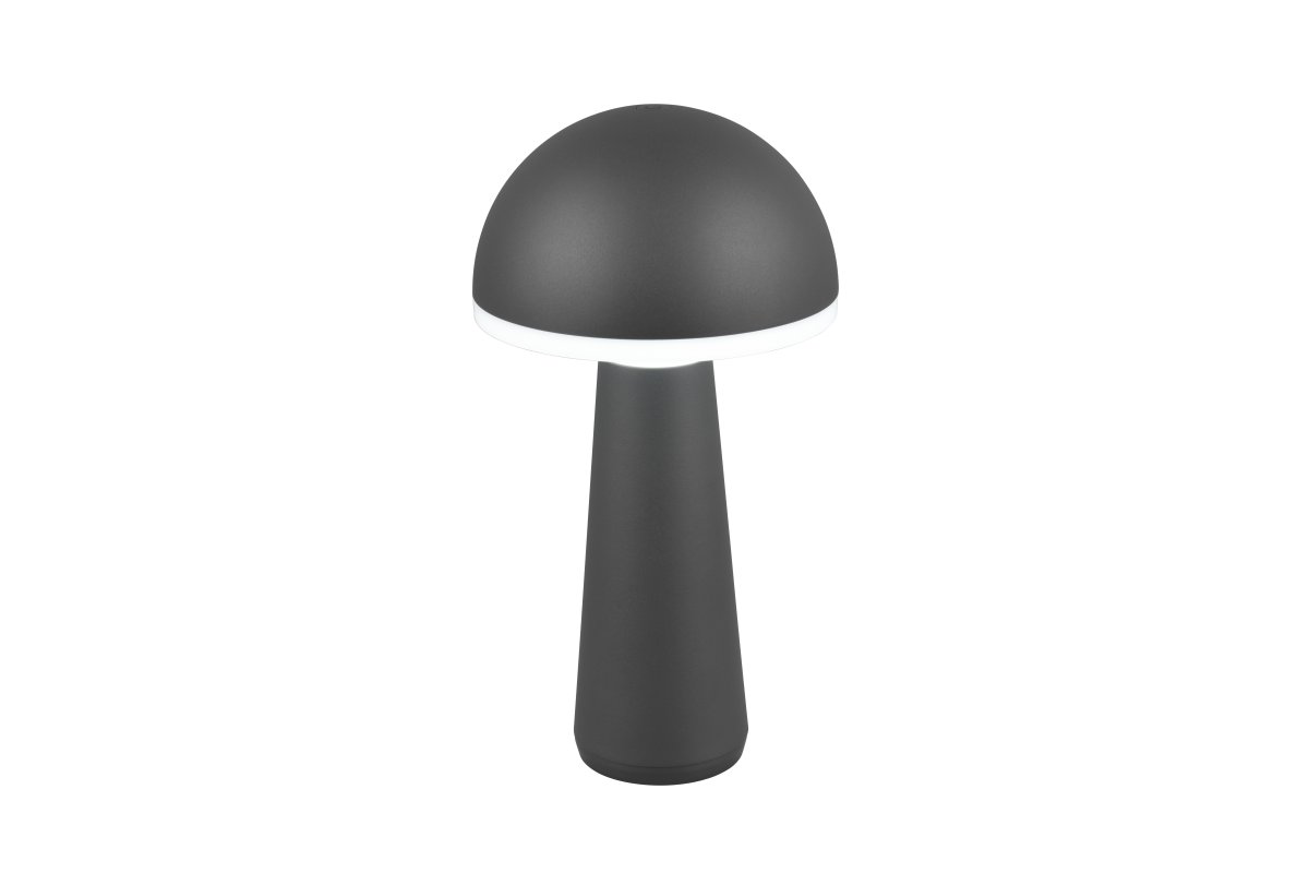Fungo 30cm Antrasiitti Siirrettävä valmistajalta Trio Lighting - Himmennettävyyden ja säädettävän valon värin kosketustoiminnon sekä erillisen latausaseman ansiosta se on joustava valonlähde sisä- ja ulkokäyttöön.