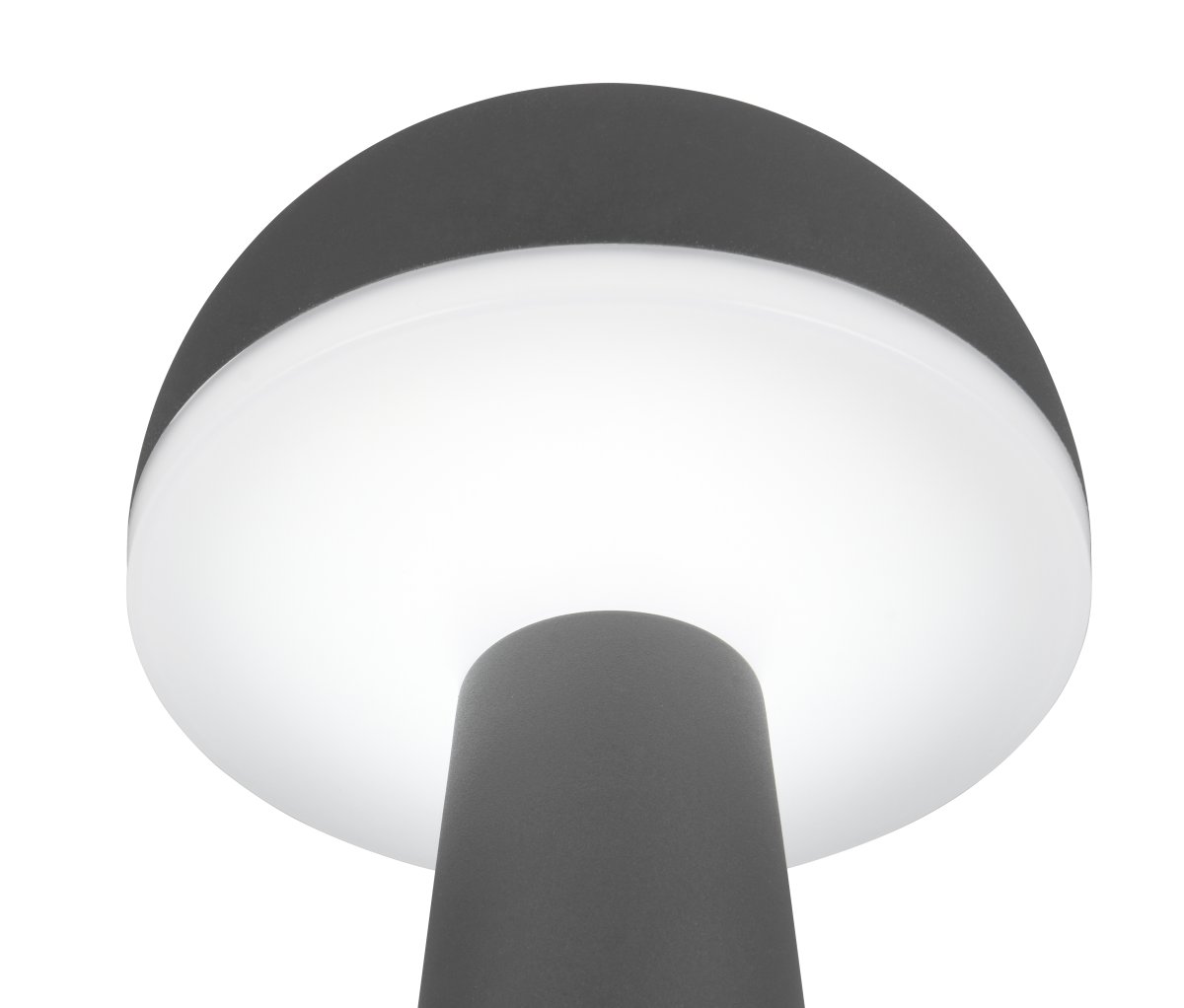 Fungo 30cm Antrasiitti Siirrettävä valmistajalta Trio Lighting - Himmennettävyyden ja säädettävän valon värin kosketustoiminnon sekä erillisen latausaseman ansiosta se on joustava valonlähde sisä- ja ulkokäyttöön.