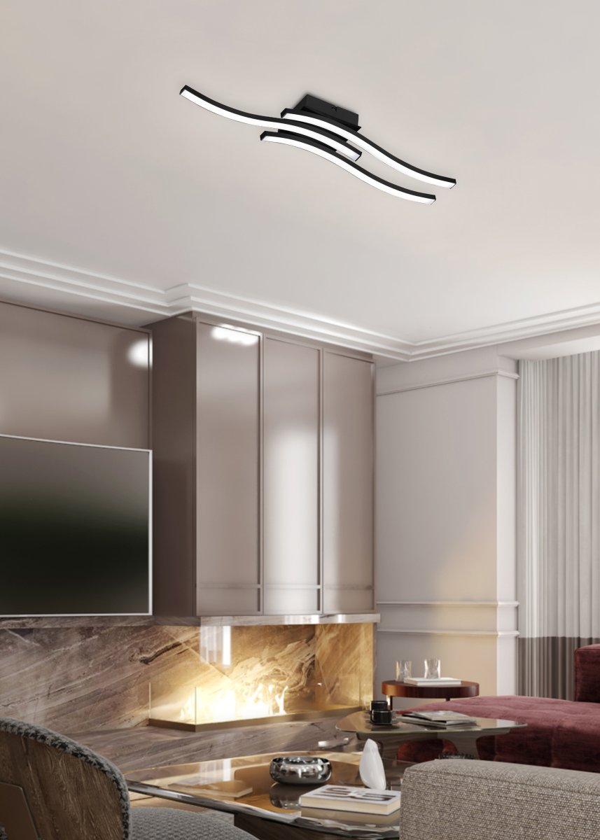 Route 56cm Musta plafondi valmistajalta Trio Lighting - 