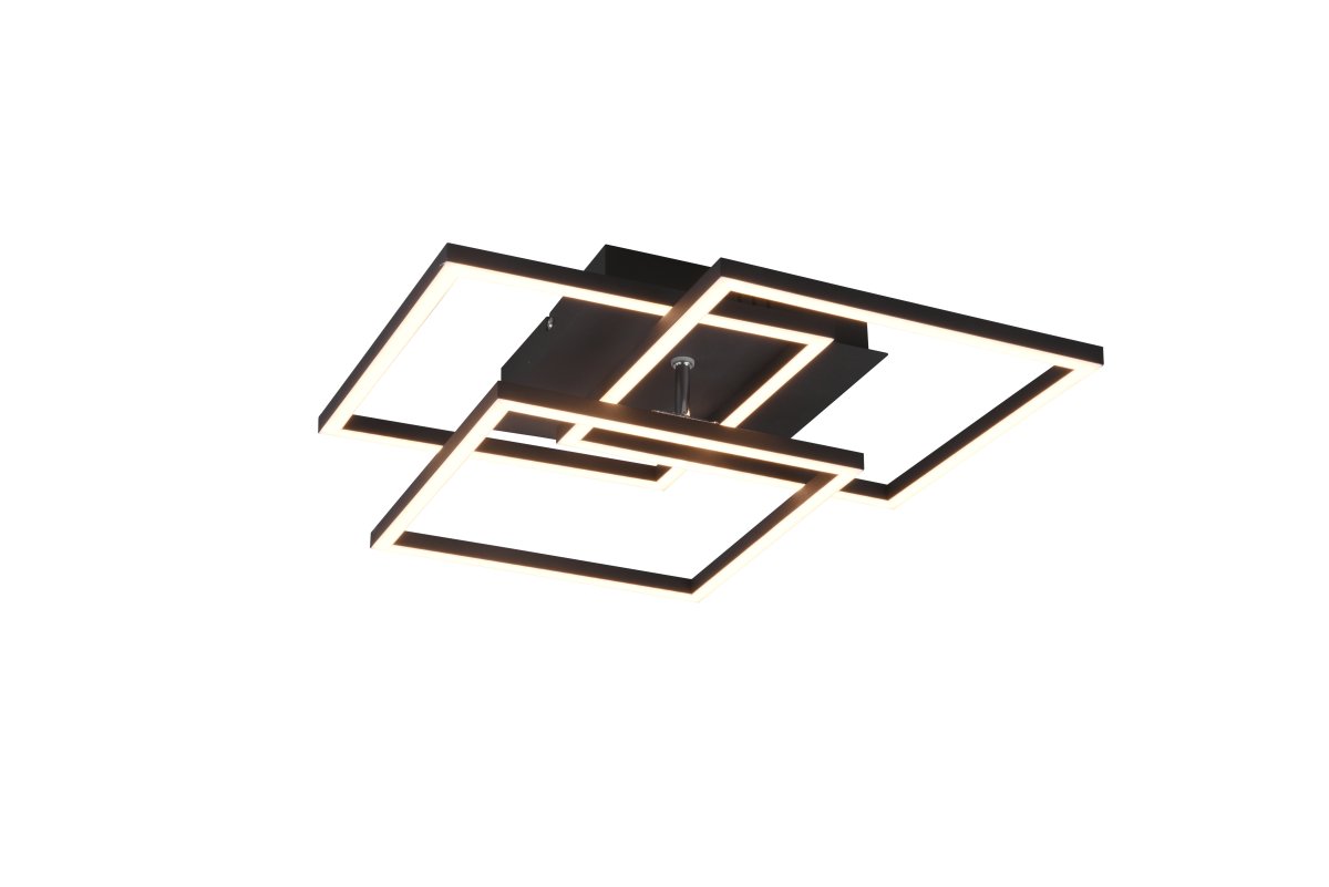 Mobile 42cm Musta plafondi valmistajalta Trio Lighting - Mukana tulevalla kaukosäätimellä voit helposti säätää kirkkautta ja värilämpötilaa kylmästä valkoisesta lämpimään valkoiseen eri tunnelmien ja tarpeiden mukaan.