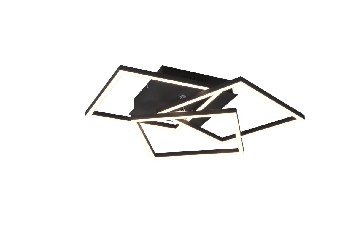 Mobile 42cm Musta plafondi valmistajalta Trio Lighting - Mukana tulevalla kaukosäätimellä voit helposti säätää kirkkautta ja värilämpötilaa kylmästä valkoisesta lämpimään valkoiseen eri tunnelmien ja tarpeiden mukaan.