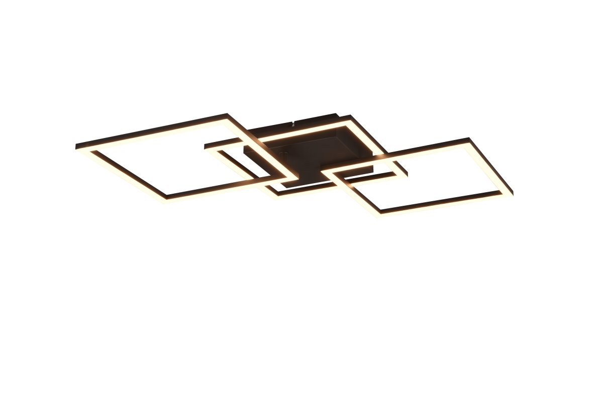 Trail 74cm Musta plafondi valmistajalta Trio Lighting - Trail-katto- ja sein&auml;valaisin on tyylik&auml;s katseenvangitsija, joka tekee vaikutuksen geometrisella ja py&ouml;riv&auml;ll&auml; muotoilullaan.