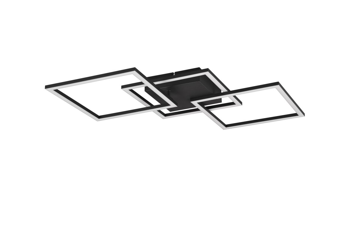 Trail 74cm Musta plafondi valmistajalta Trio Lighting - Trail-katto- ja sein&auml;valaisin on tyylik&auml;s katseenvangitsija, joka tekee vaikutuksen geometrisella ja py&ouml;riv&auml;ll&auml; muotoilullaan.