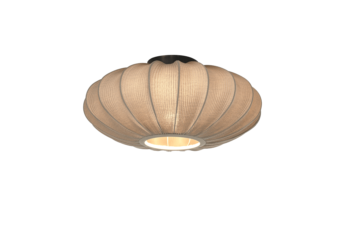 Mamsell Ø45 Harmaa plafondi valmistajalta Aneta Lighting - Hellästi kaareva muotonsa ja kauniin rakenteensa ansiosta se levittää lämmintä ja kutsuvaa valoa, joka luo kodikkaan tunnelman kotiisi.
