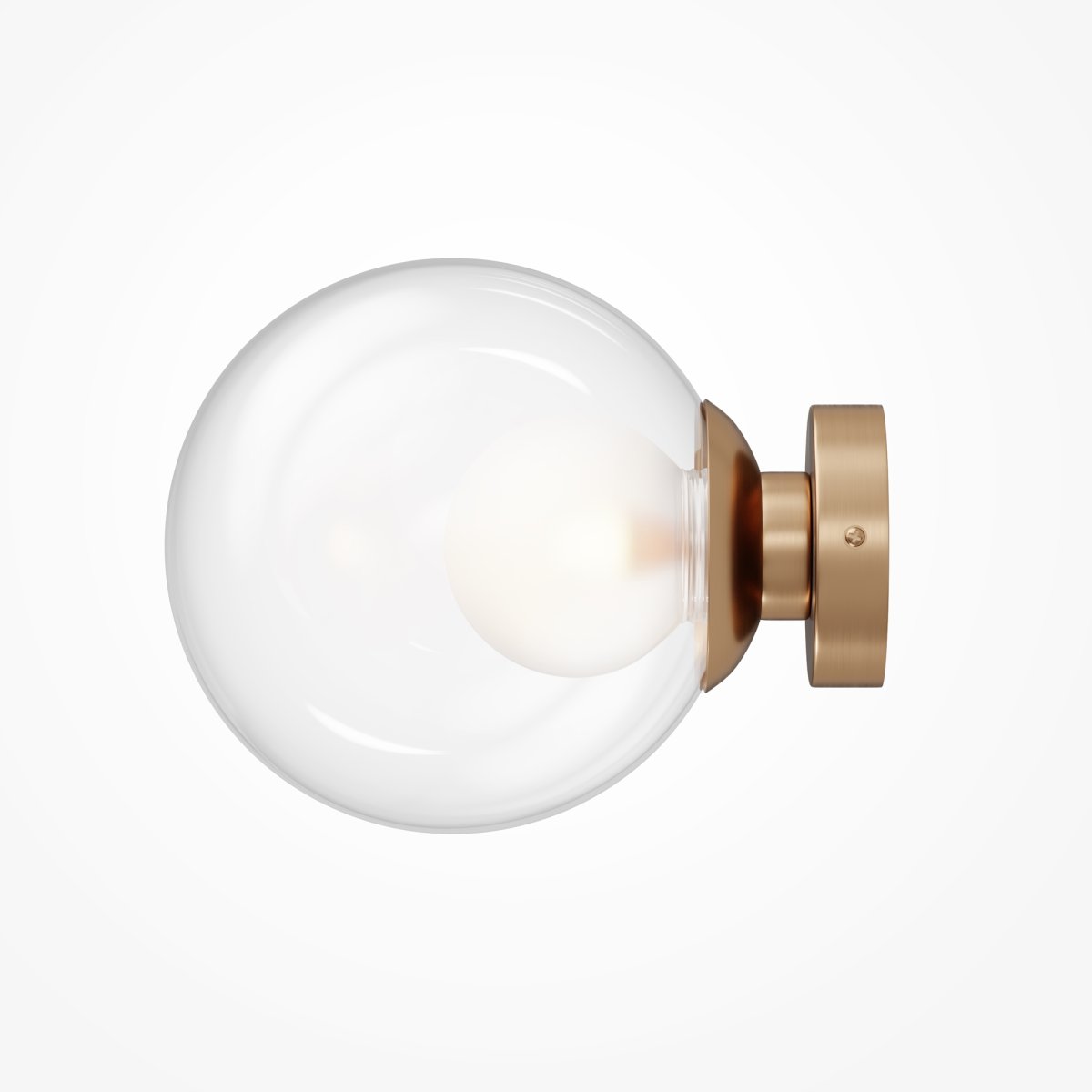 Basic form Ø20 Kulta seinävalaisin valmistajalta Maytoni - Pyöreällä, kirkkaalla lasikuvulla ja kultaisella pohjalla varustettu valaisin tarjoaa pehmeän ja lämpimän valon, joka luo kutsuvan tunnelman.