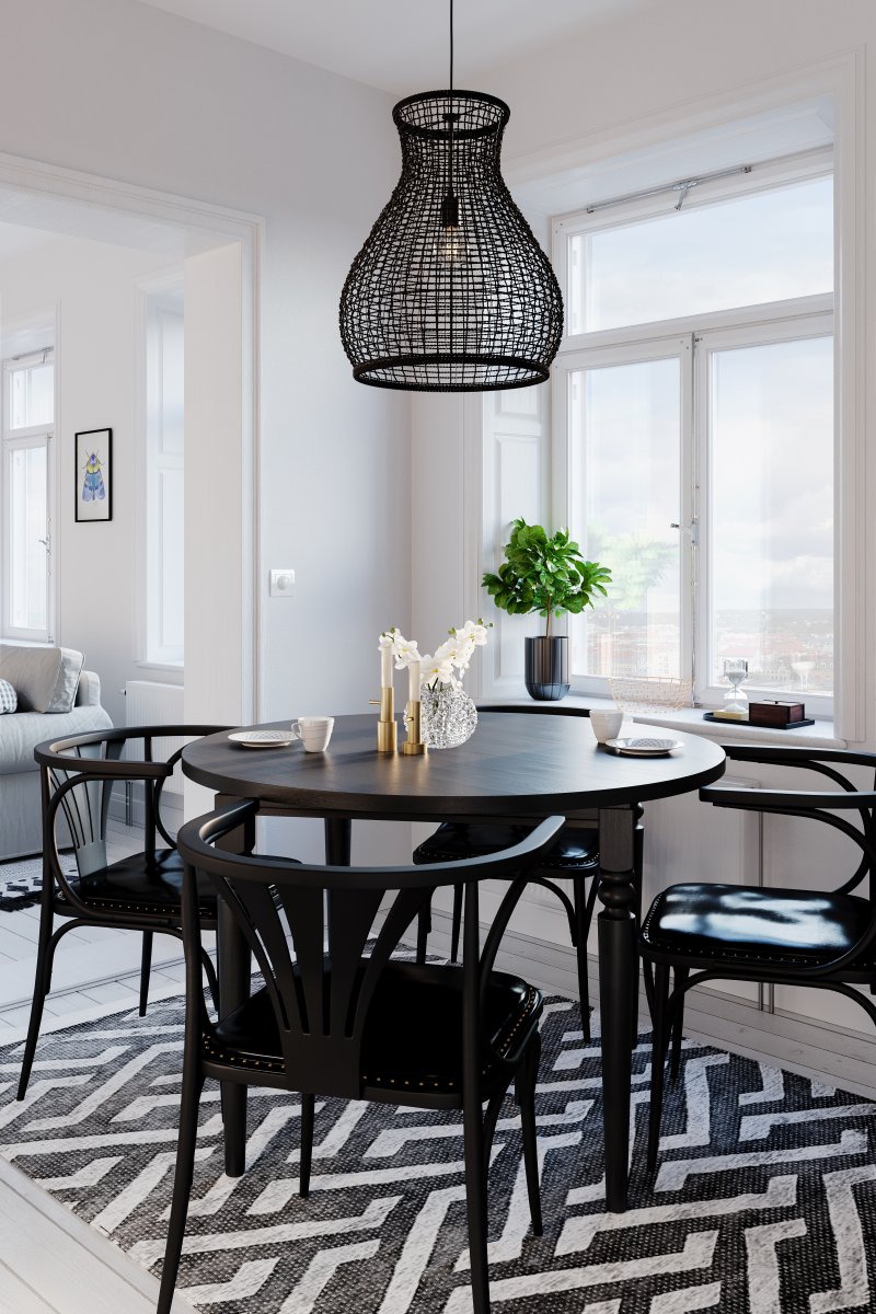 Seagrass Ø50 Musta kattovalaisin valmistajalta By Rydéns - Musta tekstiilikaapeli on 120 senttimetriä pitkä ja lamppua voi nostaa ja laskea.