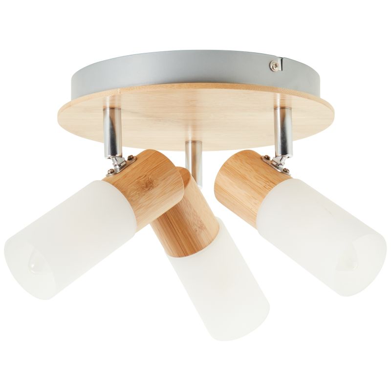 Babsan 3 Puu kohdevalaisin valmistajalta Brilliant - Babsan-kohdevalaisin kolmella lampulla on joustava valaisin, joka yhdistää toiminnallisuuden ja luonnollisen muotoilun.