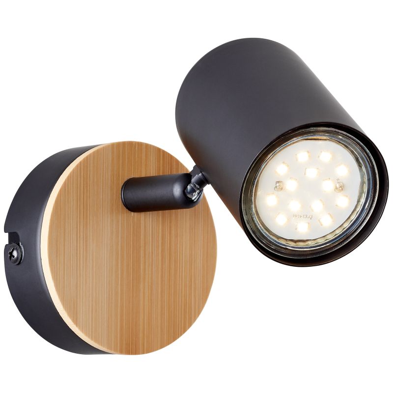 Niels Musta lukulamppu valmistajalta Brilliant - Niels on tyylikäs seinävalaisin, joka on valmistettu metallista ja bambusta – uusiutuvasta ja ympäristöystävällisestä materiaalista, joka levittää kotiin lämmintä ja kutsuvaa tunnelmaa.