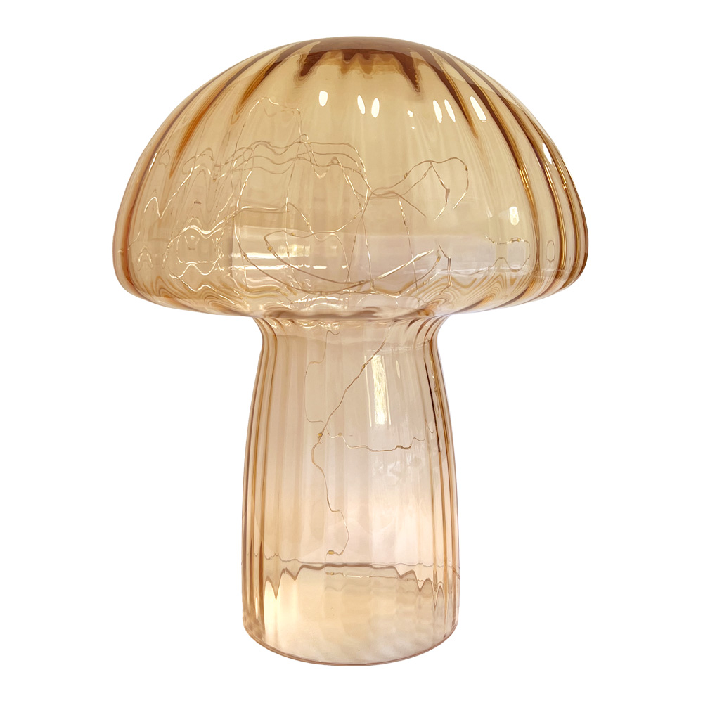 Mushroom 35cm Beige pöytävalaisin valmistajalta Pixie Design - Valaisin on IP20-luokiteltu ja sopii sis&auml;k&auml;ytt&ouml;&ouml;n, ja adapteri sis&auml;ltyy toimitukseen.
