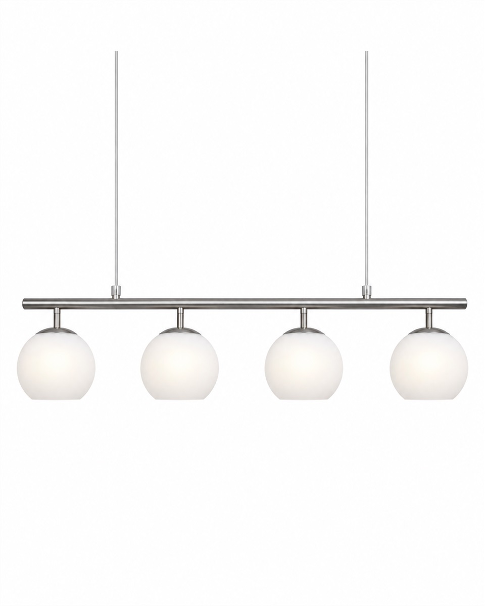 Globi 4 78cm Nikkeli kattovalaisin valmistajalta Nordic Lighting - Globi 4 on tyylik&auml;s kattovalaisin, joka yhdist&auml;&auml; modernin muotoilun pehmeisiin muotoihin.
