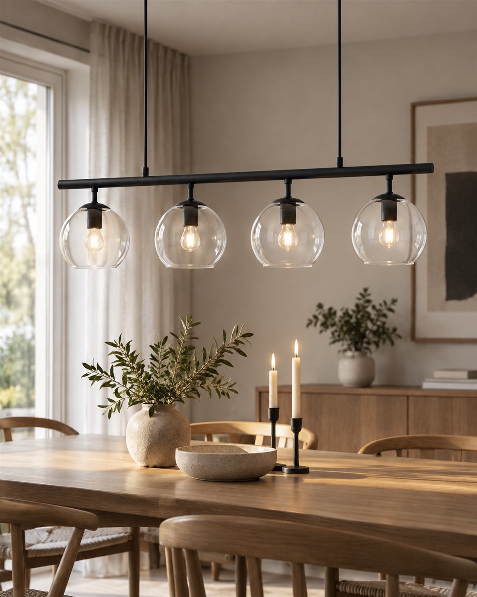 Globi 4 78cm Musta/läpinäkyvä kattovalaisin valmistajalta Nordic Lighting - Globi 4 on tyylik&auml;s kattovalaisin, joka yhdist&auml;&auml; modernin muotoilun pehmeisiin muotoihin.