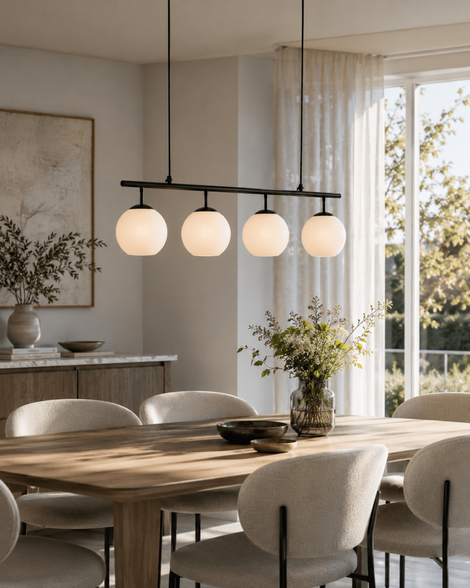 Globi 4 78cm Mustavalkoinen kattovalaisin valmistajalta Nordic Lighting - Globi 4 on tyylik&auml;s riippuvalaisin, joka yhdist&auml;&auml; modernin muotoilun pehmeisiin muotoihin.