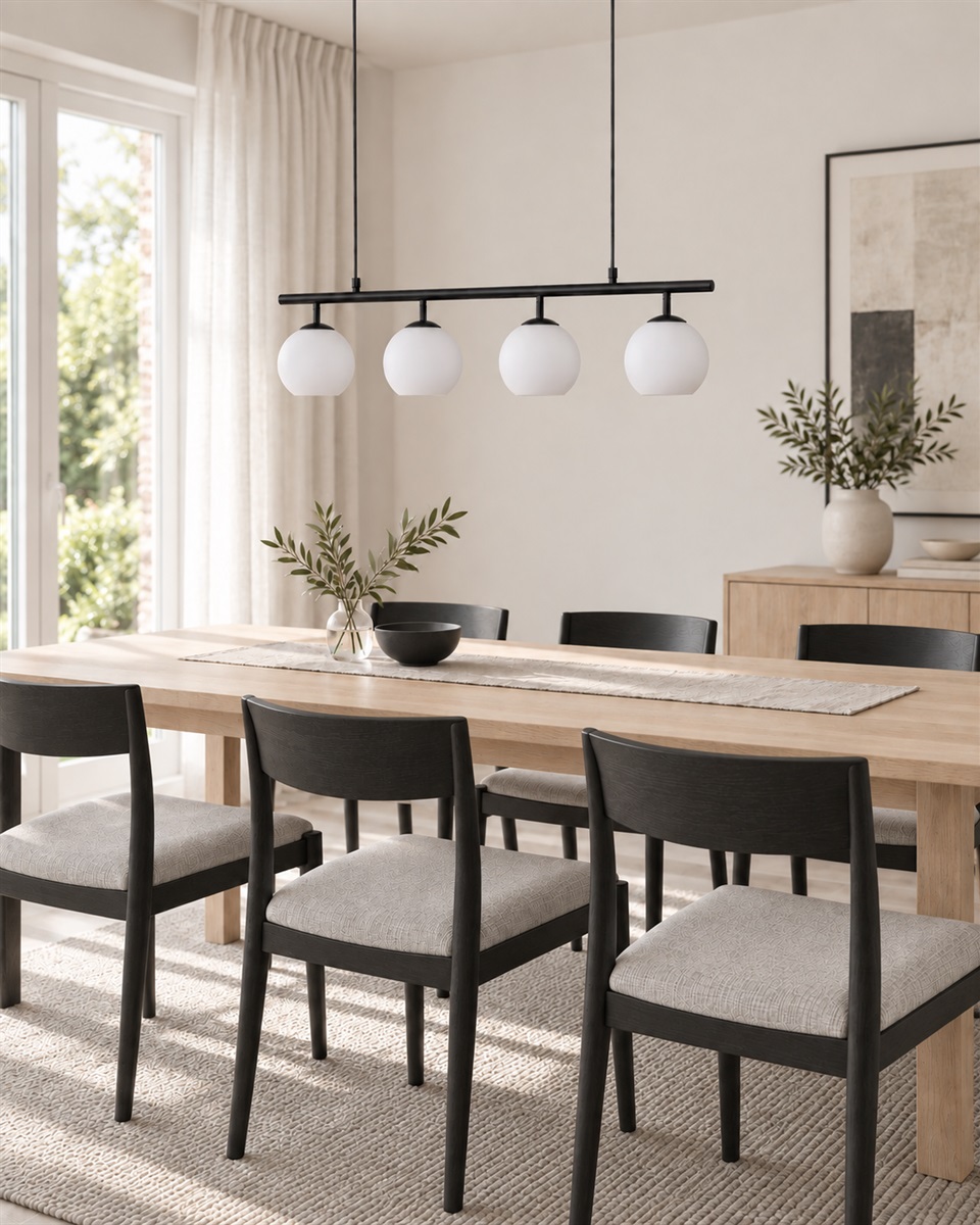 Globi 4 78cm Mustavalkoinen kattovalaisin valmistajalta Nordic Lighting - Globi 4 on tyylikäs riippuvalaisin, joka yhdistää modernin muotoilun pehmeisiin muotoihin.