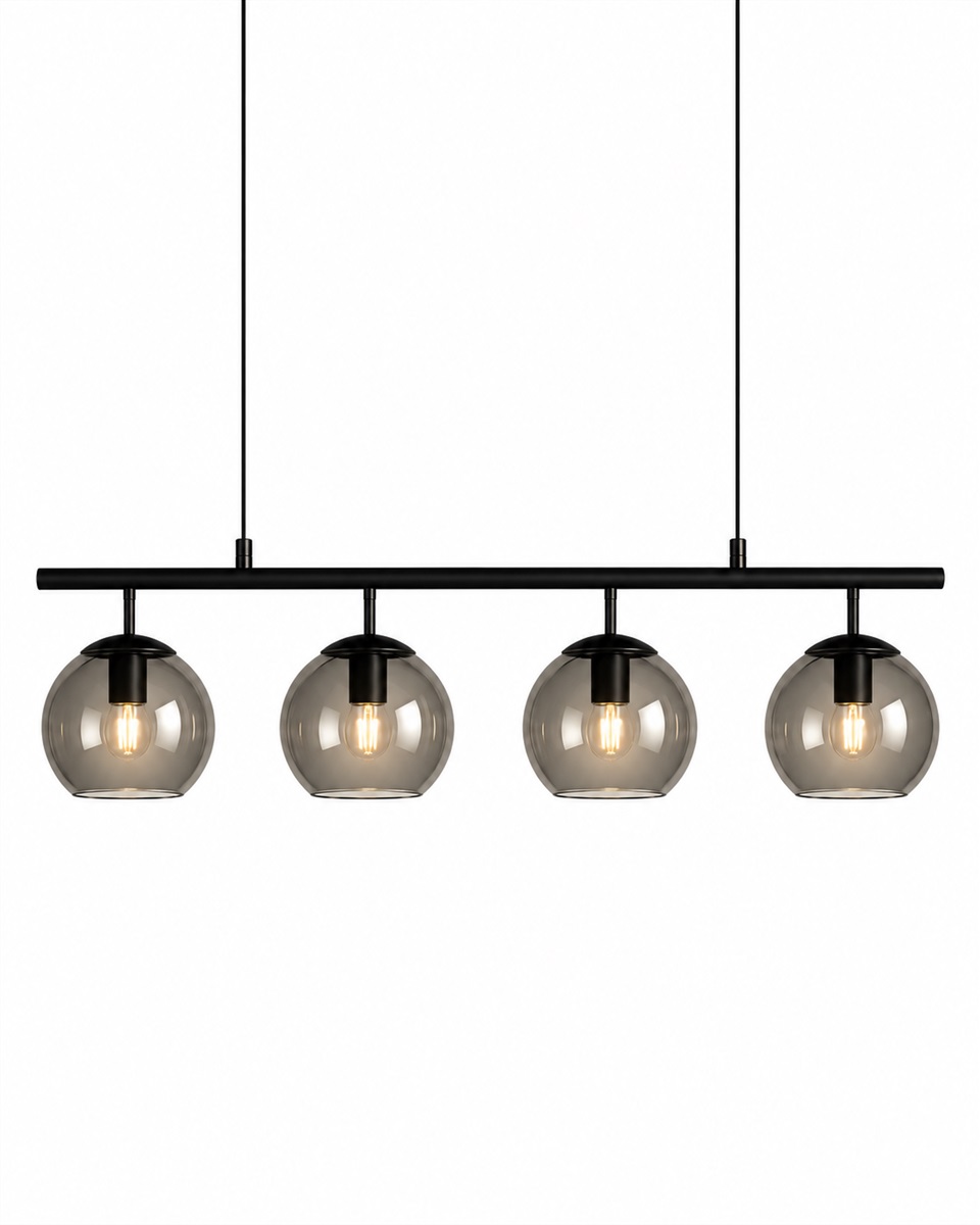 Globi 4 78cm Musta/Savunharmaa kattovalaisin valmistajalta Nordic Lighting - Globi 4 on tyylik&auml;s kattovalaisin, joka yhdist&auml;&auml; modernin muotoilun pehmeisiin muotoihin.