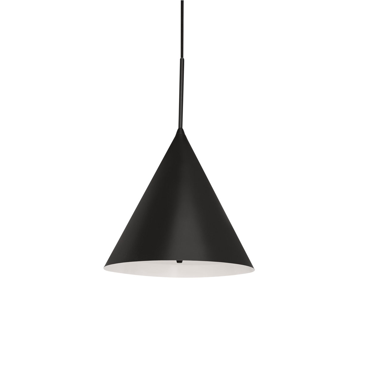 Idre Ø30 Svart kattovalaisin valmistajalta Armaturhantverk - Nedtill har lampan en akrylsk&auml;rm som bidrar till en j&auml;mn ljusspriding men ocks&aring; till att undvika bl&auml;ndning.