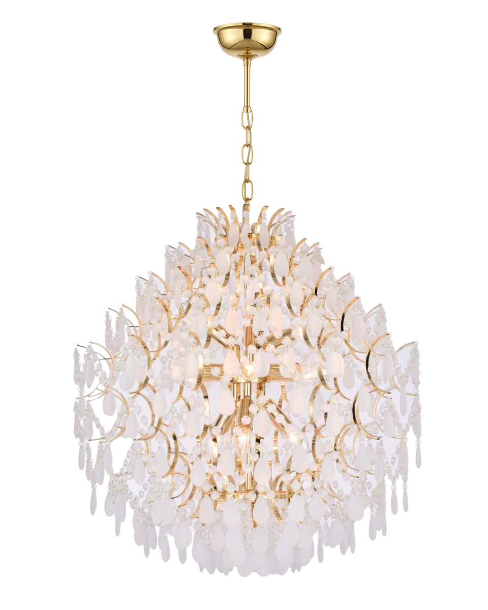 Palais Ø58 Kulta kristalli valmistajalta Lampan - Elegantti ja ainutlaatuinen kristalliriippuvalaisin, jossa on kultapintainen metallirunko.