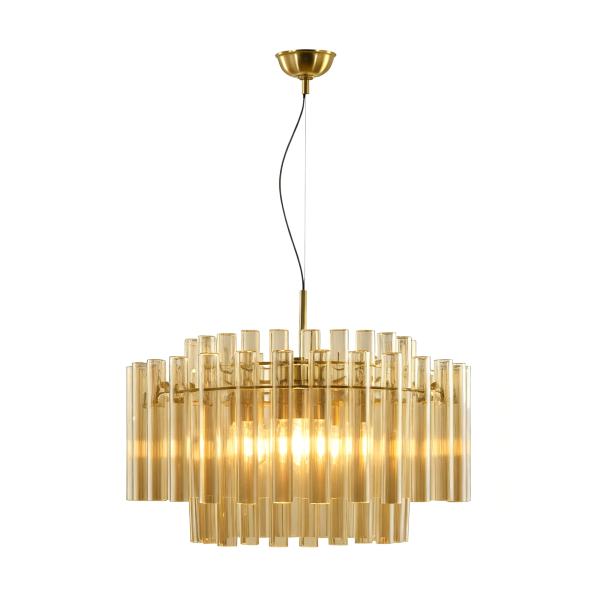 Lancaster Ø54 Messinki/meripihka kattovalaisin valmistajalta Lampan - Valo suodattuu kauniisti lasin l&auml;pi ja luo pehme&auml;n, kultaisen hehkun, joka antaa huoneelle ylellisen ja kutsuvan tunnelman.