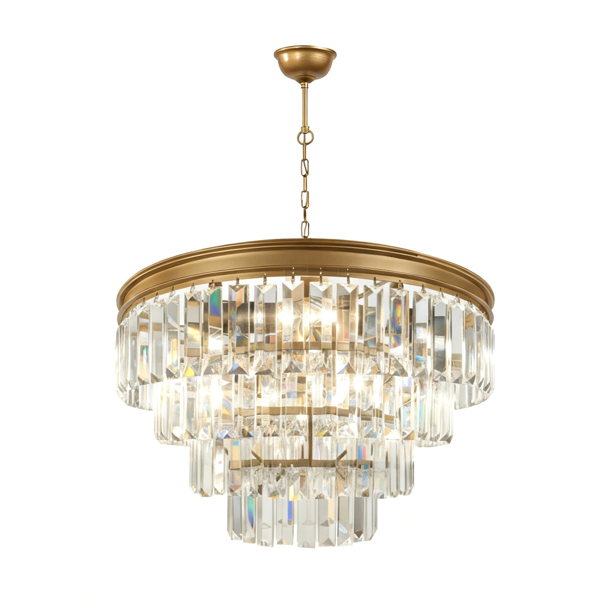 Oxford Ø50 Antiikkimessinki kristalli valmistajalta Lampan - Elegantti kristalliriippuvalaisin antiikkimessingin viimeistelyss&auml; tuo mieleen ajattoman ylellisyyden ja klassisen muotoilun.