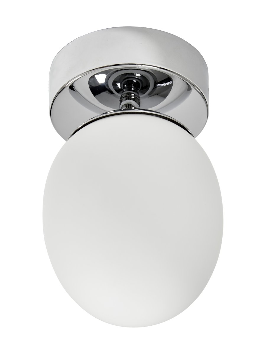 Klasen Ø12 Kromi kylpyhuoneen valaisin valmistajalta Armaturhantverk - Tämä klassinen kylpyhuonekatto, jossa on pyöreä, valkoinen lasikupu ja tyylikäs kromipohja, tarjoaa pehmeän ja miellyttävän valon, joka luo rentouttavan tunnelman kylpyhuoneeseesi.