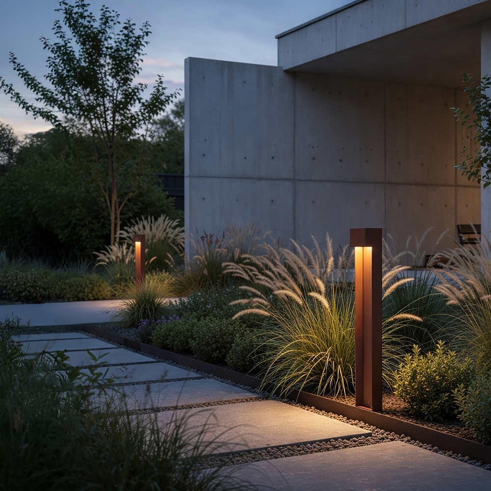 Taurus 100cm Ruosteinen rakenne pylväsvalaisimet valmistajalta Belid - 