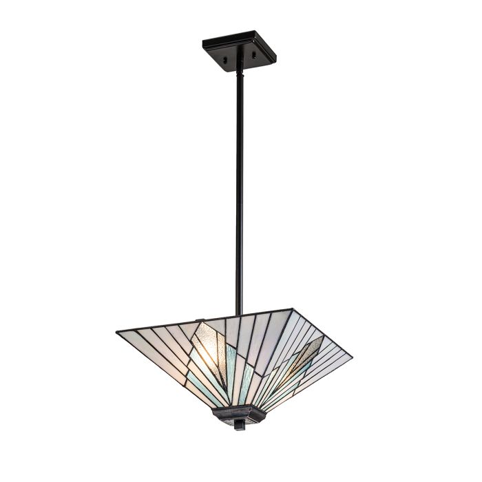 Alderley 38cm Monivärinen valmistajalta Elstead Lighting - Metalliosissa on syvä vintage-pronssiviimeistely ja klassinen art deco -design, jotka antavat ajattoman ja tyylikkään ilmeen.