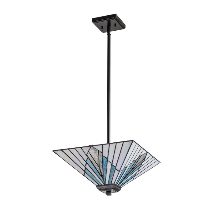 Alderley 38cm Monivärinen valmistajalta Elstead Lighting - Metalliosissa on syvä vintage-pronssiviimeistely ja klassinen art deco -design, jotka antavat ajattoman ja tyylikkään ilmeen.