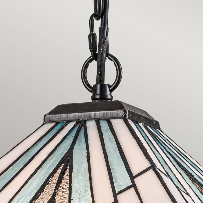 Alderley 38cm Monivärinen valmistajalta Elstead Lighting - Tämä malli on varustettu vedettävällä virtakytkimellä, joka helpottaa päälle ja pois päältä.