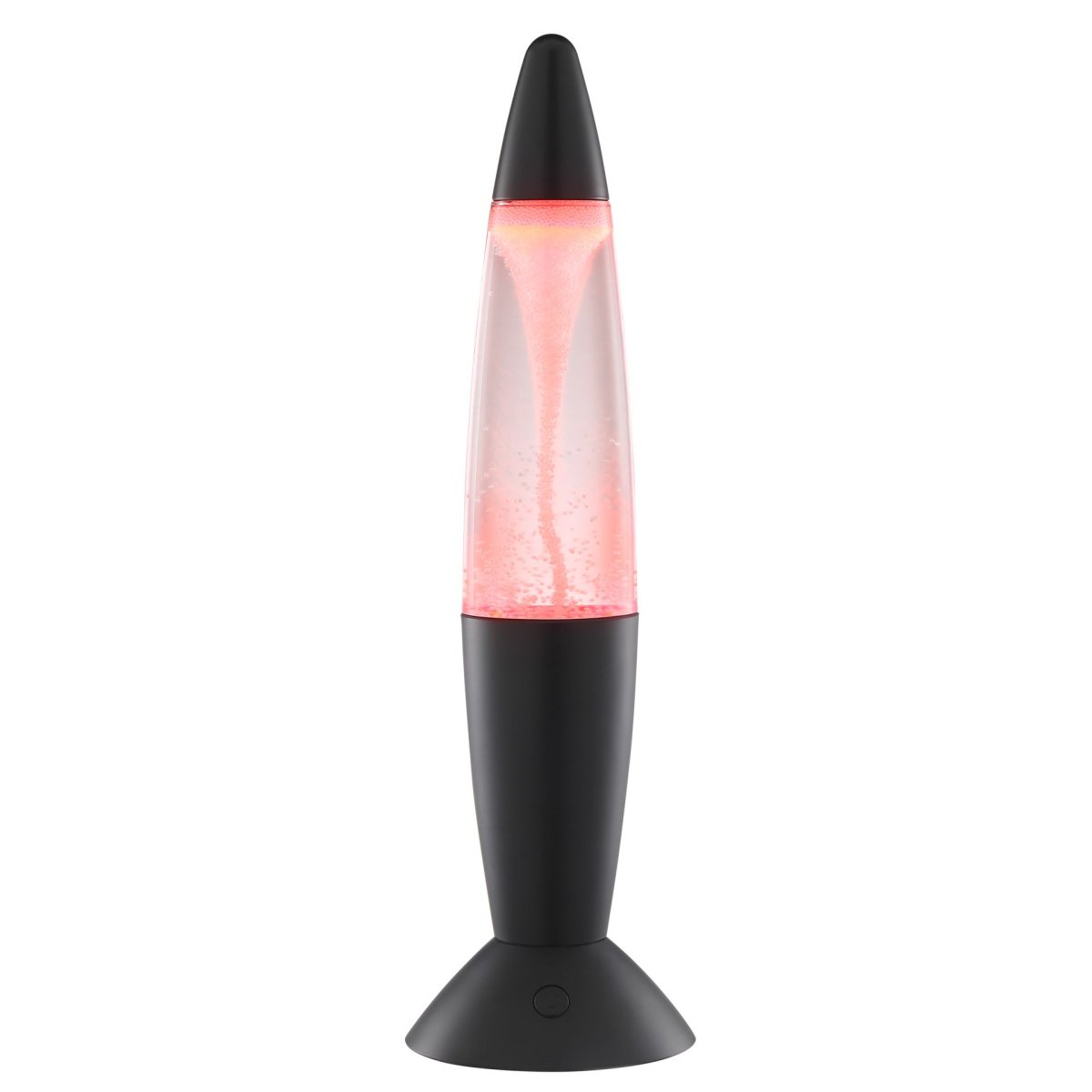 Stormlight 36cm Musta lasten valaisin valmistajalta Brilliant - Mustassa lampussa on sisäänrakennettu RGB-LED-valaistus, joka vaihtaa eri värejä ja valaisee pyörteilevän efektin.