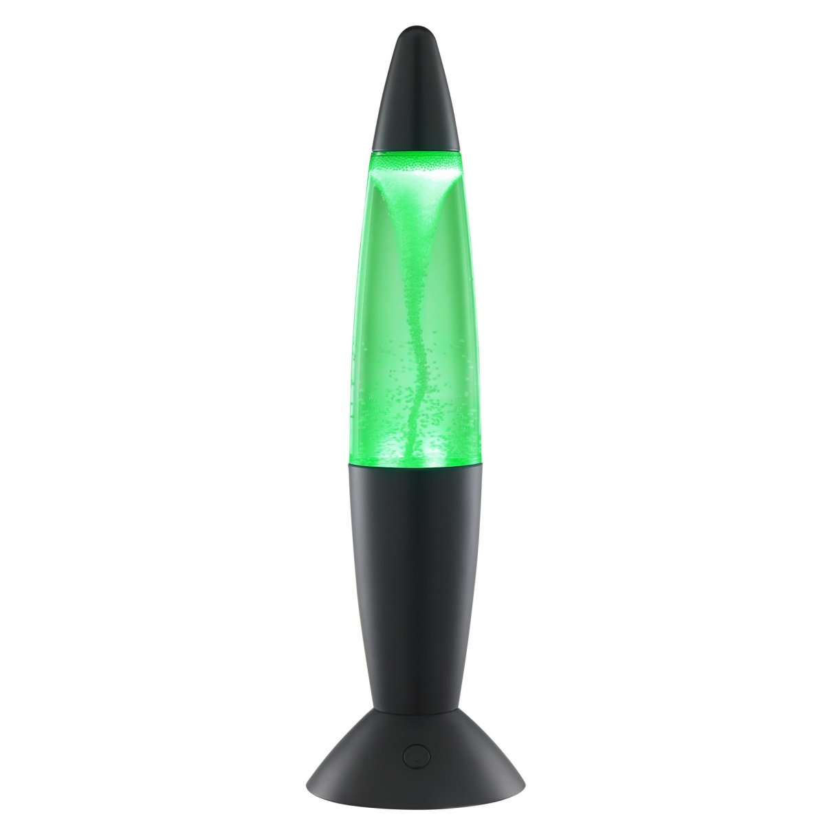 Stormlight 36cm Musta lasten valaisin valmistajalta Brilliant - Mustassa lampussa on sisäänrakennettu RGB-LED-valaistus, joka vaihtaa eri värejä ja valaisee pyörteilevän efektin.